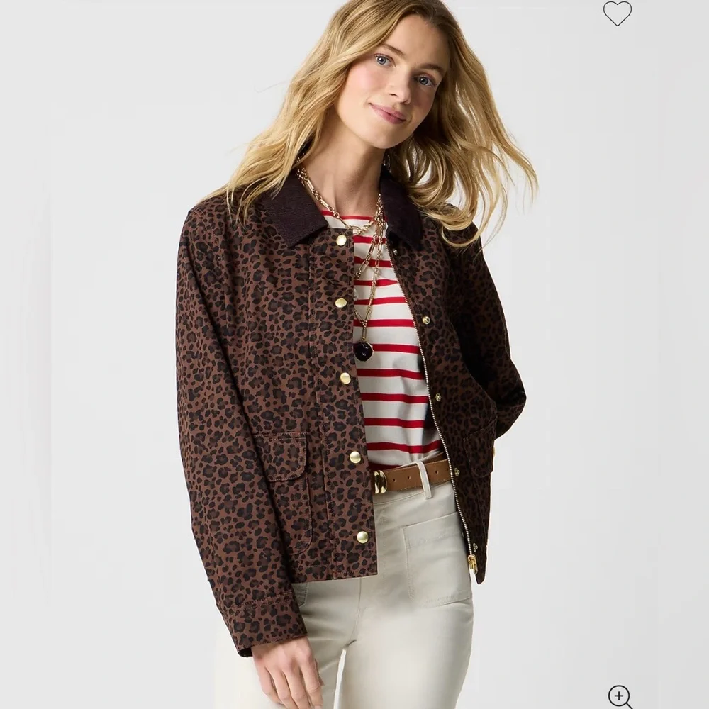 J Crew Factory • NWT • Leopard Print Field Jacket - Picture 2 of 15